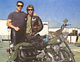 Arnold Schwarzenegger and John Bon Jovi